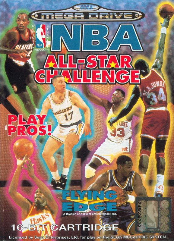 NBA All-Star Challenge box art for Sega Mega Drive